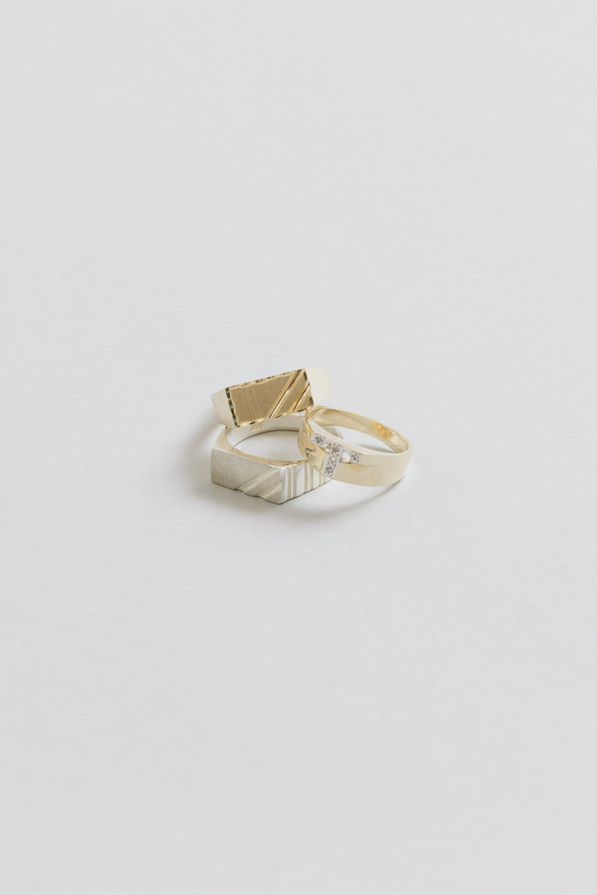 Rectangle Diamond Cut Ring
